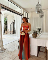 Aziza | Hollow Out Tie-Dye Gradient Long Dress