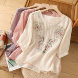 Tamsina™ | Embroidered Relaxed Blouse