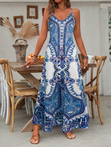 Maya | Women's Mandala Print V-Neck Spaghetti Strap Maxi Dress