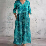 Ivory | Floral Whimsy Boho Maxi Dress