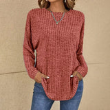 Maya | Women's Relaxed Fit Jumper Long Sleeve Crew Neck Sweater