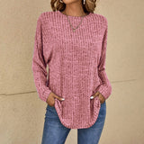 Maya | Women's Relaxed Fit Jumper Long Sleeve Crew Neck Sweater