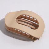 Brenda™ | Fashion Oval Flat Hair Claw Clips for Women Matte Duckbill Clip Back-of-Head Bun Hair Accessories Simple Clip Hair Ornament