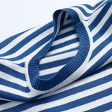 Stella | Women's Striped Knit Sweater Long Sleeve Crew Neck Pullover