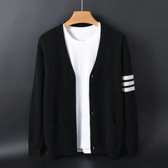 Luca Men's Cardigan - Black