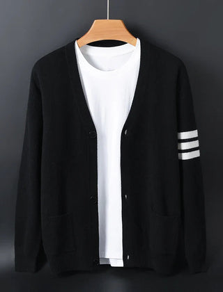 Luca Men's Cardigan - Black