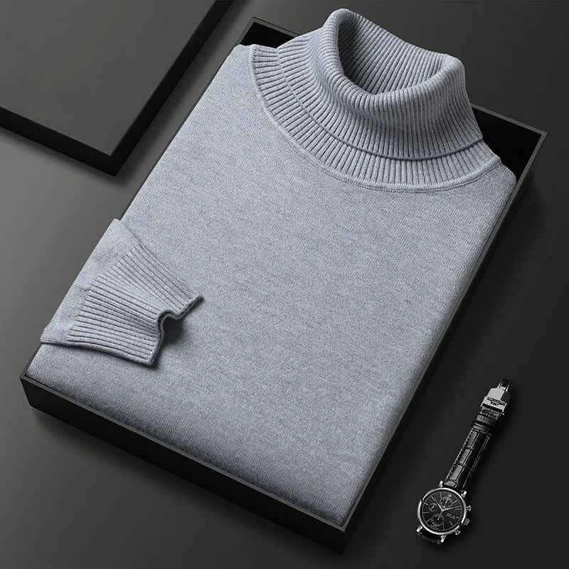 Men's Marco Slim Turtleneck Sweater - Gray