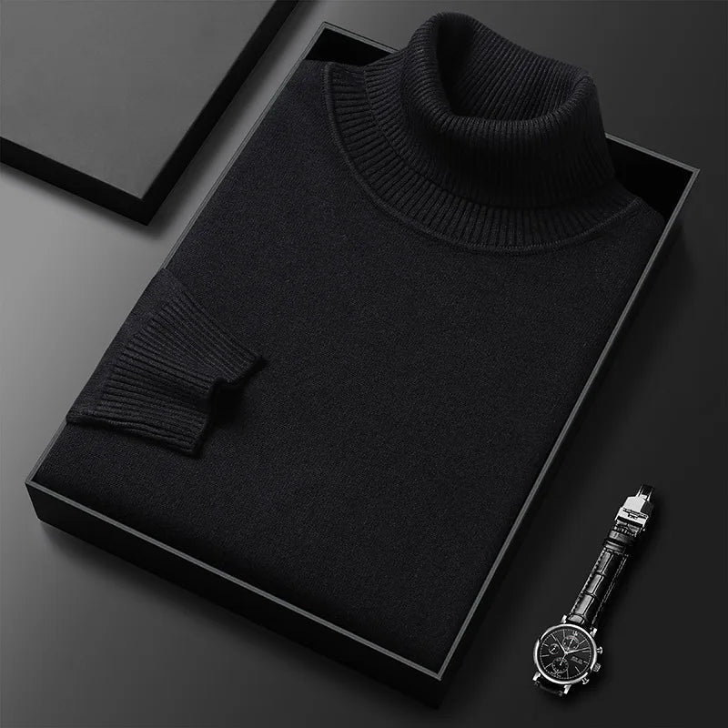 Men's Marco Slim Turtleneck Sweater - Black