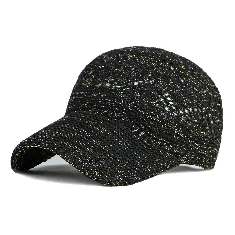 Tess™ | Summer Women Hollow Baseball Cap Breathable Knitting Caps Holiday Mesh Hats Adjustable Cap Sun Hat Gorras