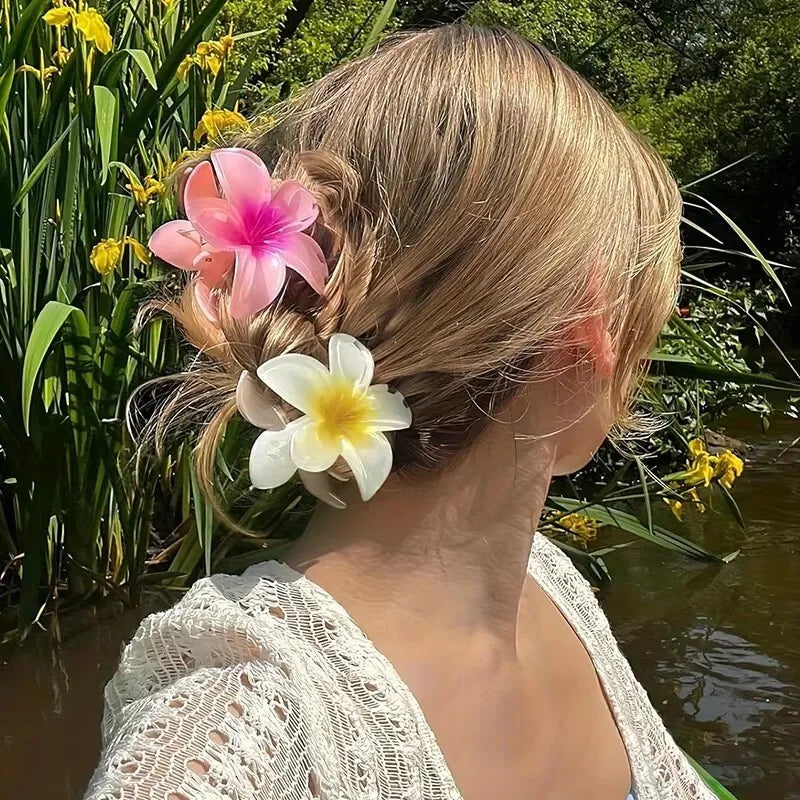 Nara™ | 1/2/3 Pcs Hawaiian Gradient Flower Hair Claw Clip Women Fashion Large Hair Clip Girls Hairpin Barrettes Bohemia Hair Accessories