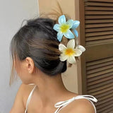 Nara™ | 1/2/3 Pcs Hawaiian Gradient Flower Hair Claw Clip Women Fashion Large Hair Clip Girls Hairpin Barrettes Bohemia Hair Accessories