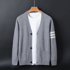 Luca Men's Cardigan - Gray