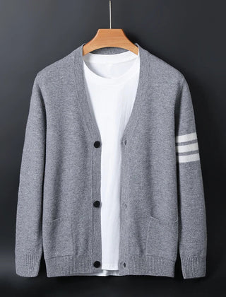 Luca Men's Cardigan - Gray