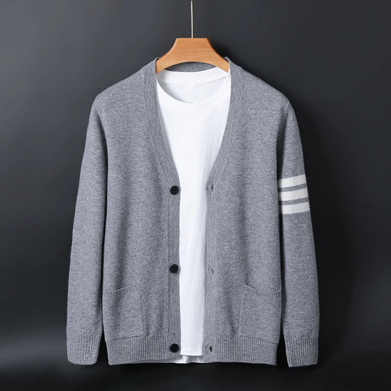 Luca Men's Cardigan - Gray