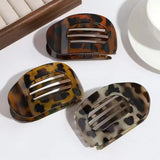 Brenda™ | Fashion Oval Flat Hair Claw Clips for Women Matte Duckbill Clip Back-of-Head Bun Hair Accessories Simple Clip Hair Ornament
