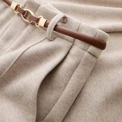 Women’s Lambswool Straight-Leg Tailored Pants