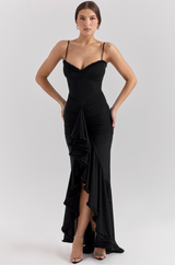 Fauna | Ruched Ruffle Dovetail Party Dress