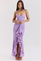 Fauna | Ruched Ruffle Dovetail Party Dress