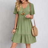 Adeline™ | Elegant V-Neck Summer Dress