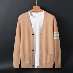 Luca Men's Cardigan - Brown