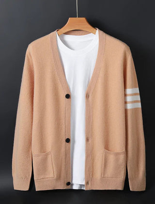Luca Men's Cardigan - Brown