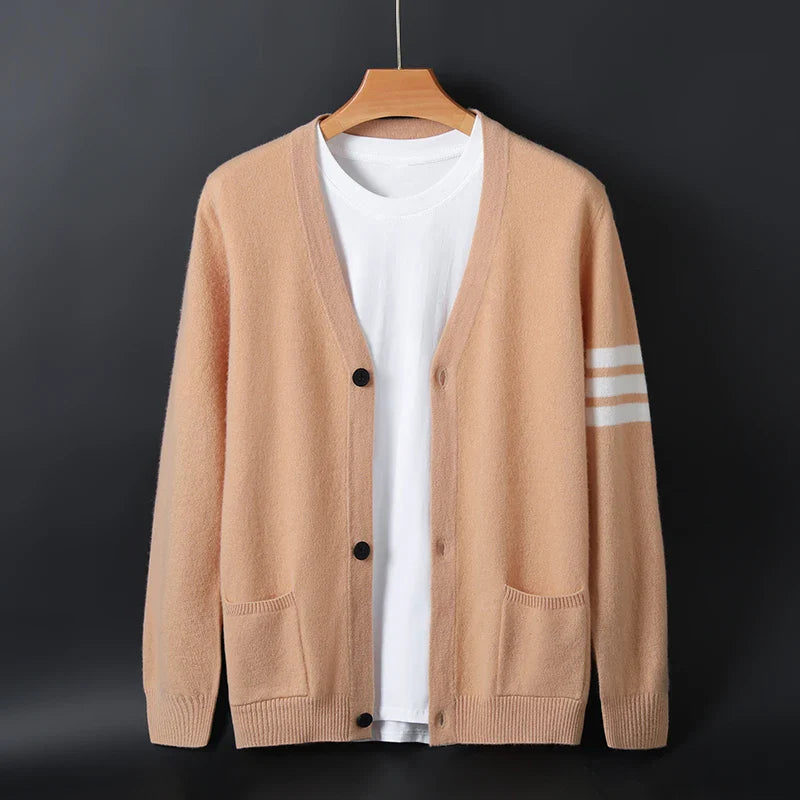Luca Men's Cardigan - Brown