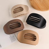 Brenda™ | Fashion Oval Flat Hair Claw Clips for Women Matte Duckbill Clip Back-of-Head Bun Hair Accessories Simple Clip Hair Ornament