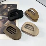 Brenda™ | Fashion Oval Flat Hair Claw Clips for Women Matte Duckbill Clip Back-of-Head Bun Hair Accessories Simple Clip Hair Ornament