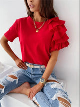 Anna™ | Chic Top with Bold Ruffle Sleeves