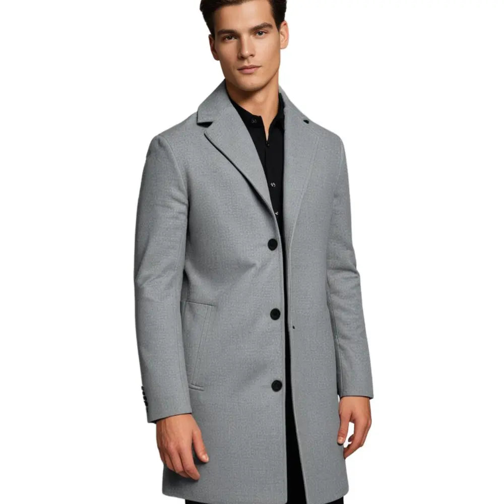 Castello Wool-Blend Men's Overcoat - detail image 8