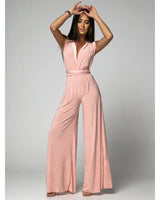 Vera | Women's V-Neck Sleeveless Wide Leg Formal Jumpsuit