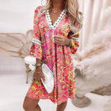 Alena | Boho Printed Mini Dress