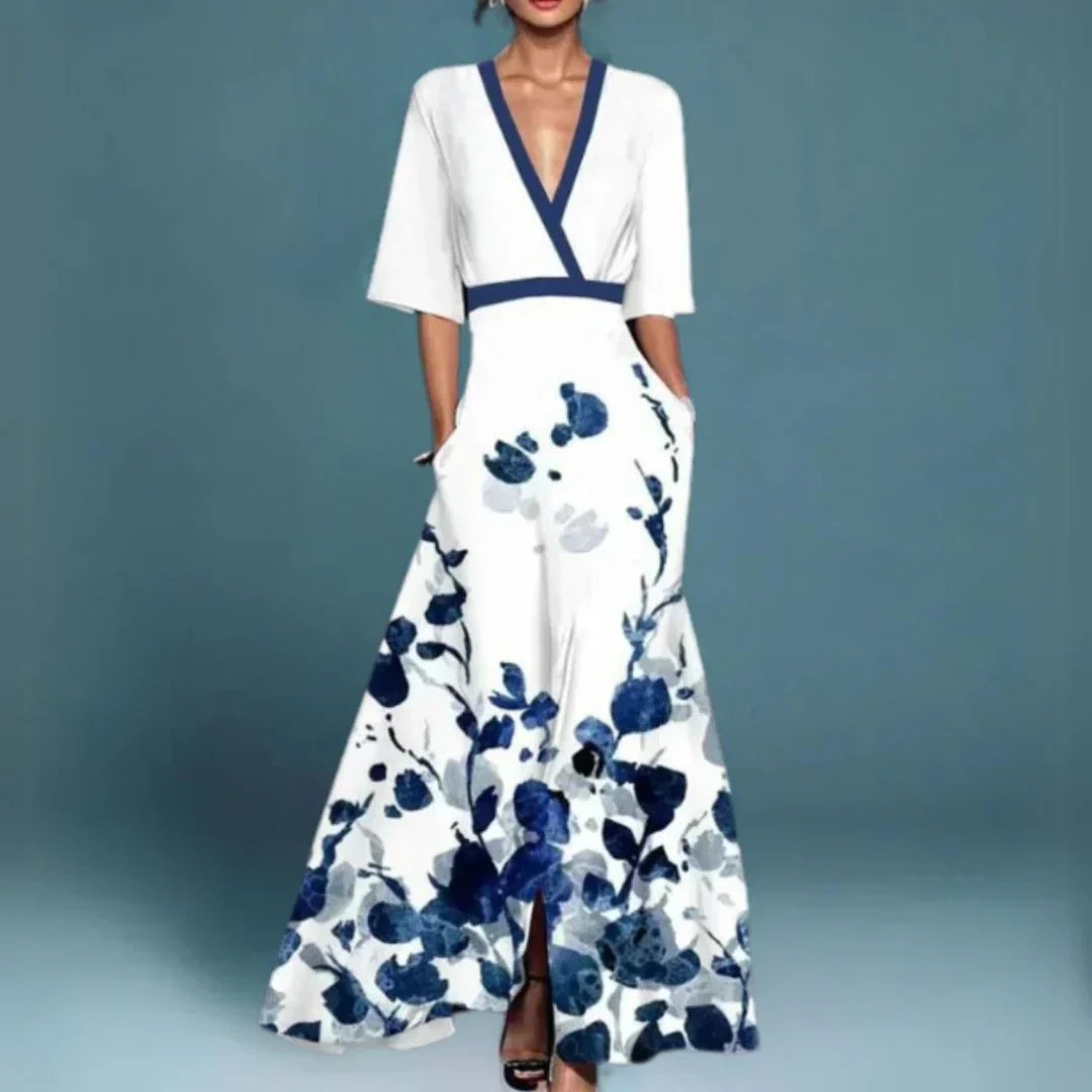 Amy™ | Elegant Maxi Dress with Floral Pattern