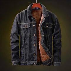 Cosmonite Fleece Denim Men's Jacket - Black
