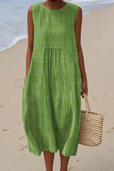Piper™ | Sleeveless Dress with Embroidery