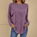 Maya | Women's Relaxed Fit Jumper Long Sleeve Crew Neck Sweater
