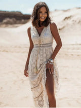 Emerson | Vintage Tassel Drawstring Boho Dress