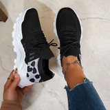 Aura | Women's Knit Mesh Lace-Up Chunky Sole Trainers