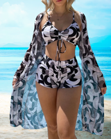 Amalfi™ | High-Waist Bikini Set with Cover-Up
