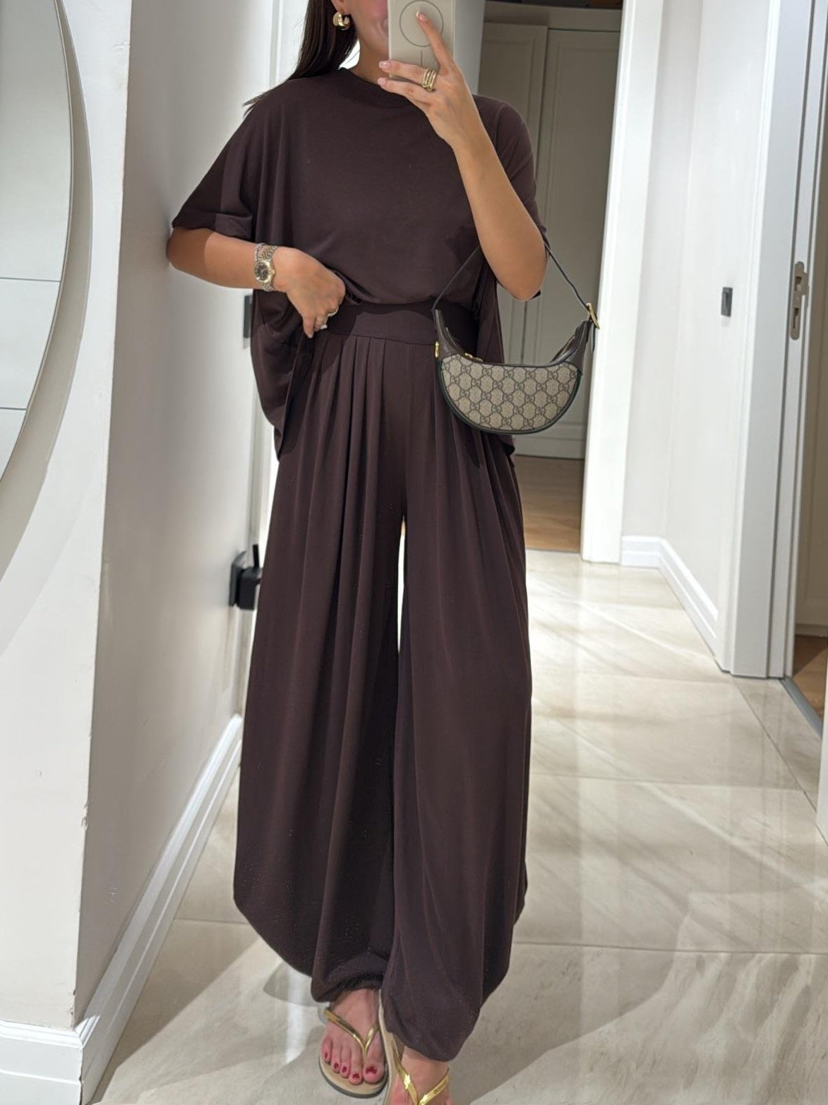 Leanne™ | Casual Top & Wide-Leg Pants Set