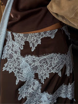 Mabel™ | Elegant Lace Panel Top & Skirt Set