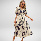 Dhalia | Charming Dress with V-Neckline