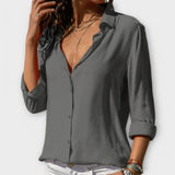 Adela | Women's Collared Long Sleeve Button Down Blouse