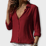 Adela | Women's Collared Long Sleeve Button Down Blouse