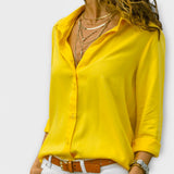 Adela | Women's Collared Long Sleeve Button Down Blouse