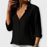 Adela | Women's Collared Long Sleeve Button Down Blouse