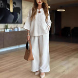 Aldora | Women's Tunic & Wide Leg Palazzo Pants Set