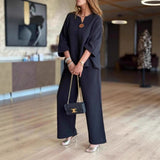 Aldora | Women's Tunic & Wide Leg Palazzo Pants Set