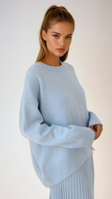Anara | Women's Oversized Crew Neck Knit Jumper