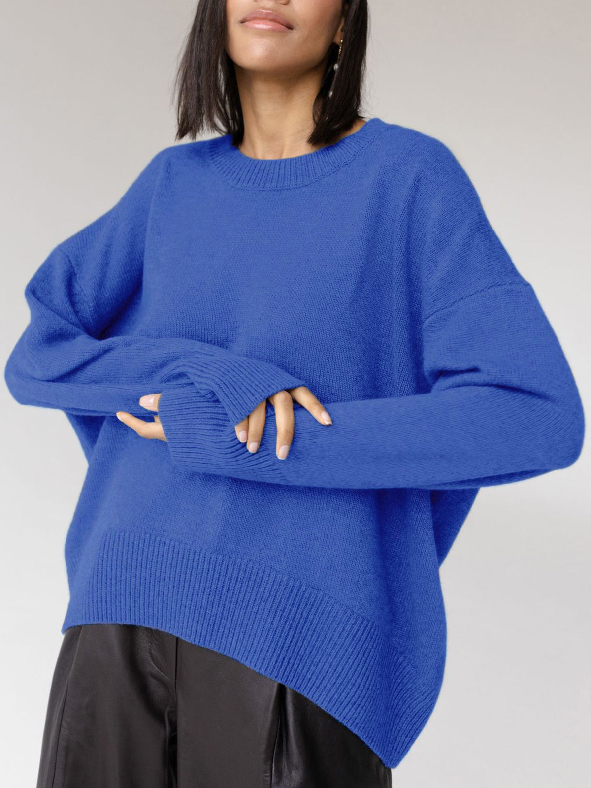 Anara | Women's Oversized Crew Neck Knit Jumper
